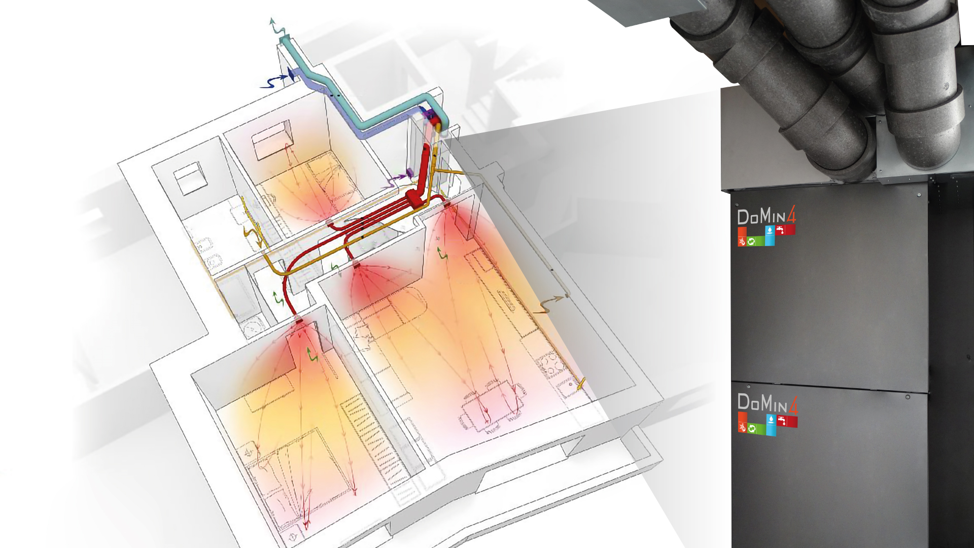 Fully-integrated ASHP & AHU for nZEB